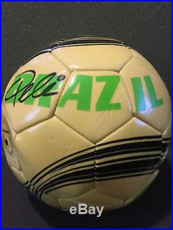 #10 Pele Autograph Brazil Logo Soccer Ball with COA Authentic Hand Signed Auto