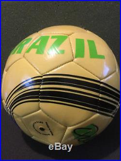 #10 Pele Autograph Brazil Logo Soccer Ball with COA Authentic Hand Signed Auto