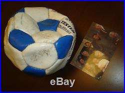 1950 URUGUAY SOCCER WORLD CUP CHAMPIONS ANUAL MEETING AUTOGRAPHED BALL IN 1993