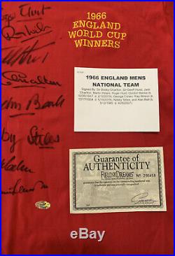 1966 England World Cup Winners Team Signed Shirt FOD COA Geoff Hurst Alan Ball