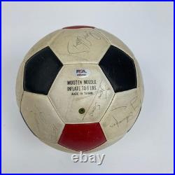 1977 New York Cosmos Pele Team Signed Vintage Soccer Ball PSA DNA World Cup