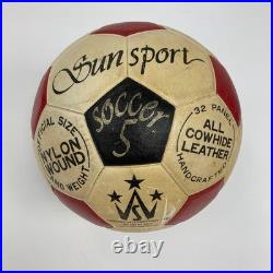 1977 New York Cosmos Pele Team Signed Vintage Soccer Ball PSA DNA World Cup