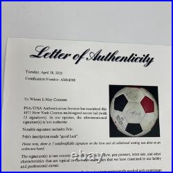 1977 New York Cosmos Pele Team Signed Vintage Soccer Ball PSA DNA World Cup
