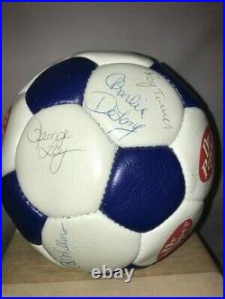1978 NASL Dallas Tornado Auto Soccer Dr Pepper Ball Team Signed Kyle Rote Jr