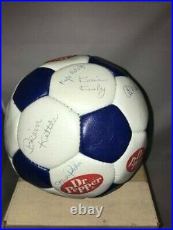 1978 NASL Dallas Tornado Auto Soccer Dr Pepper Ball Team Signed Kyle Rote Jr