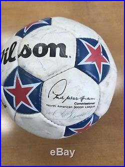 1980s NASL Game Ball Team Signed VANCOUVER WHITECAPS