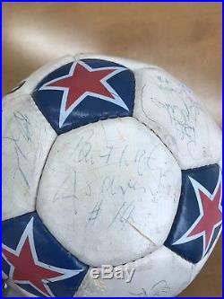 1980s NASL Game Ball Team Signed VANCOUVER WHITECAPS