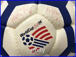 1994 World Cup Autographed Soccer Ball From Snickers Team USA 9 Player Signature