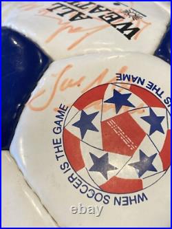 1996 MLS New England Revolution Player Autographed Soccer Ball Inaugural Season