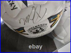 1998 LA Galaxy Team Signed Ball Signed by 12 players in case Los Angeles