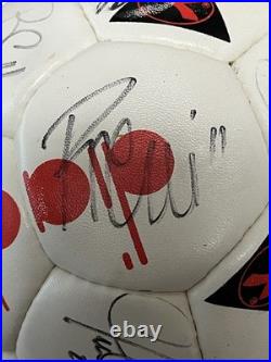 1998 USMNT World Cup Team Signed Soccer Ball -Cobi Jones Eddie Pope Brad Friedel