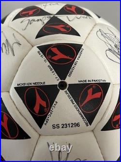1998 USMNT World Cup Team Signed Soccer Ball -Cobi Jones Eddie Pope Brad Friedel