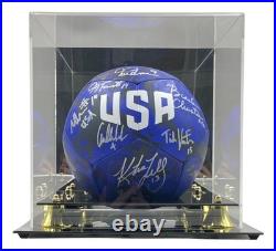 1999 USA Soccer Women's Team Signed Blue Nike Soccer Ball BAS ITP with Case