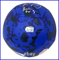 1999 USA Soccer Women's Team Signed Blue Nike Soccer Ball BAS ITP with Case