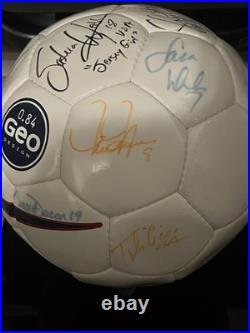 1999 USA Women's WORLD CUP Autographed Soccer Ball Hamm, Whalen & 8 Others