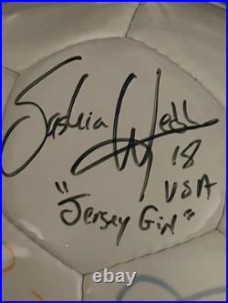 1999 USA Women's WORLD CUP Autographed Soccer Ball Hamm, Whalen & 8 Others