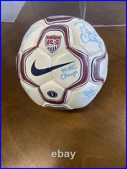 1999 US Women's World Cup team signed soccer ball-Mia Hamm, Chastain, Scurry 25yr