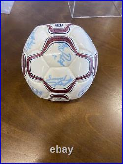 1999 US Women's World Cup team signed soccer ball-Mia Hamm, Chastain, Scurry 25yr
