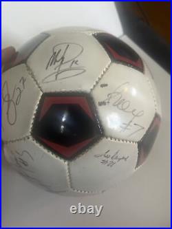 2002 New York Metrostars Team Signed Soccer Ball Clint Mathis Hologram COA