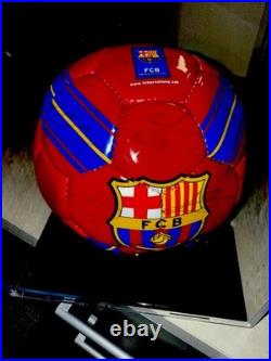 2010-11 Squad Signed Barcelona Team Ball with COA