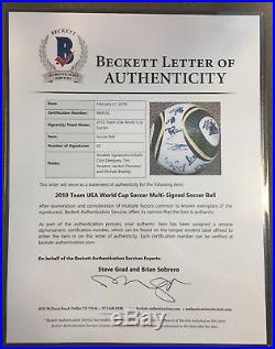 2010 Fifa World Cup Team USA Signed Soccer Ball With Beckett Full Letter Rare