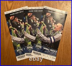 2010 Signed Seattle Sounders Soccer Team Ball + 3 Autographed Tickets