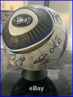 2011 MLS Cup Los Angeles Galaxy Team Autographed Jabulani Authentic Ball