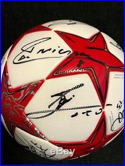 2011 Wembley Uefa Champions League Finale Matchball Barcelona Signed Messi Xavi