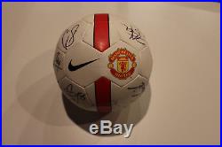 2014-15 MANCHESTER UNITED TEAM SIGNED SOCCER BALL withCOA UEFA CHAMPIONS LEAGUE