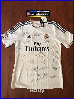 2014 Real Madrid Signed Team Jersey Ball Champions League Coa 1