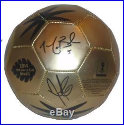 2014 USMNT Team Signed World Cup Gold Soccer Ball with10 Sigs, USA, Proof, Dempsey