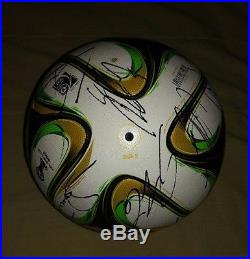 2014 WC Brazuca Final Ball hand signed autographed Germany Champions Team Neuer