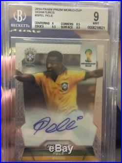 2014 World Cup Brazil Card signed graded Pele