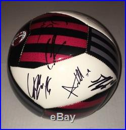2015-16 AC MILAN Team Signed Soccer Ball Futbol Premier League COA
