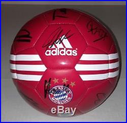 2015-16 BAYERN MUNICH Team Autographed Soccer Ball Futbol Premier League COA