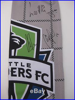 2015 Seattle Sounders, Team, Signed, Autographed, Sounders Soccer Scarf, Coa, Proof