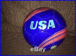 2015 USA US MENS NATIONAL TEAM SIGNED BLUE LOGO SOCCER BALL PROOF COA DEMPSEY