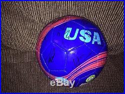 2015 USA US MENS NATIONAL TEAM SIGNED BLUE LOGO SOCCER BALL PROOF COA DEMPSEY