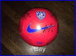 2015 Womens World Cup Champion USA Team Signed Soccer Ball Press Rampone Krieger