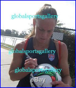 2015 team USA women's World Cup signed soccer ball Carli Lloyd + Hope Solo +22