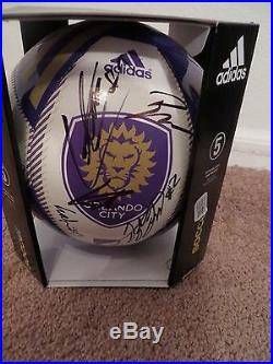 2016 Orlando City SC Autographed Soccer Ball 21 Players Kaka Larin Shea Signed
