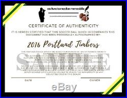 2016 Portland Timbers Team Signed Logo Soccer Ball, MLS, Autographed, Proof, COA