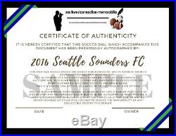 2016 Seattle Sounders FC Team Signed Logo Soccer Ball, MLS, Autographed, Proof, COA