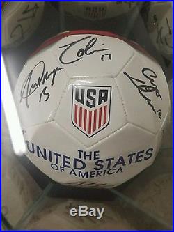2016 USWNT Signed Soccer Ball With Case and COA (19 Signatures)