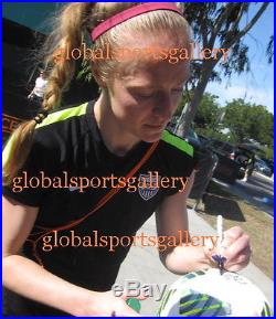 2016 team USA women's signed soccer ball Alex Morgan + Hope Solo +17 Proof