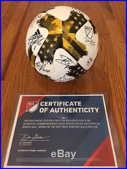 2017 Adidas MLS Childhood Cancer Gold Official Match Ball Signed +COA+Game Used