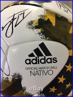 2017 Adidas MLS Childhood Cancer Gold Official Match Ball Signed +COA+Game Used