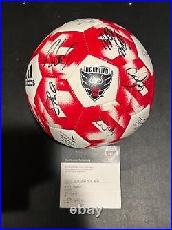 2017 DC United Hand Signed Team MLS Soccer Ball 12 Autographs DC United COA