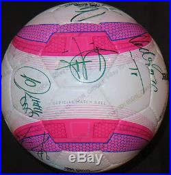 2017 SANTOS LAGUNA team signed GAME USED official soccer ball PINK OCTOBER rare