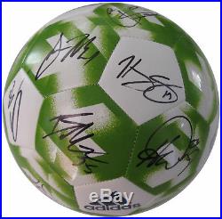 2017 Seattle Sounders Fc, Team, Signed, Autographed, Logo Soccer Ball, Coa, With Proof